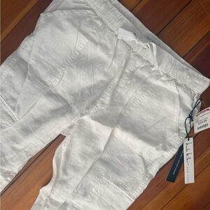 Nicole Miller White Linen Pants